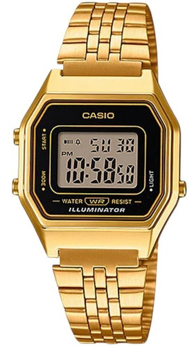 Reloj Casio Vintage Dama La680wga-1df Acero Dorado Wr