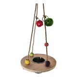 Parrot Swing Stand Toy Supplies Jaula Plato De Comida Para