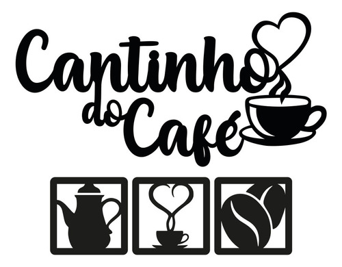 Cantinho Do Café Grande 40cm + 3 Quadrinhos De Brinde