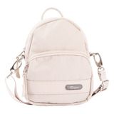 Morral Mini Lugano Capella 23130 Color Beige Diseño De La Tela Liso