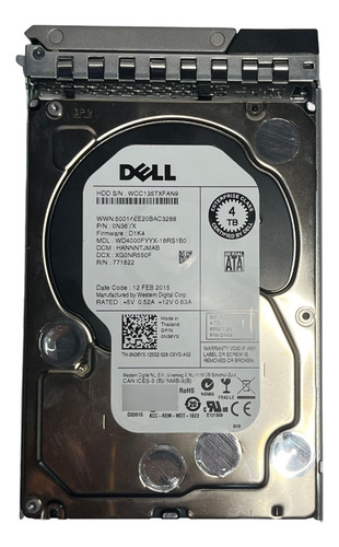 Hd Dell 4tb 7.2k 3,5 Sata 6gb 0n36yx N36yx (com Gaveta Nova) @