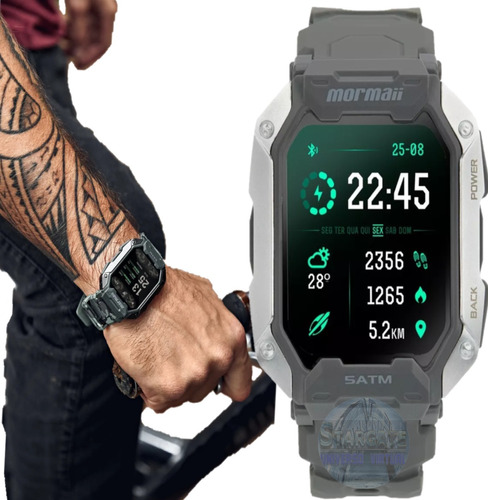 Relógio Smartwatch Masculino Mormaii Moforceac/8c + Nf-e