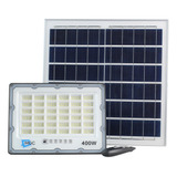 Refletor Solar Led 400w Placa Bateria Prova D'água Luminária