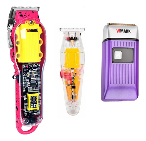 Maquina De Cabelo Wmark Ng 410 +acab Ng 202 + Ng 996 Lilas