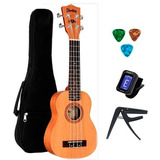 Ukulele Shelby Soprano+3 Palhetas+capa+capotraste+afinador