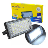 Reflector Led Ultra Slim 50w Luz Blanca Con Lupa Ip65 127v