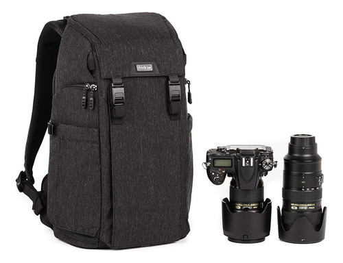 Mochila De Camara Negra Dslr Mirrorless + Bolsillo Laptop