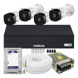 Kit Intelbras 4 Câmeras Vhl 1120 20m Dvr 4 Canais 1tb Purple