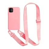 Funda Generica Para iPhone Samsung Silicona Correa Colgante 