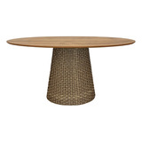 Mesa De Jantar Cone Oval 198x122cm Base Fibra Sintética