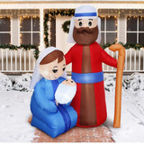 Inflable Nacimiento Luz Led Niño Dios Navidad 1.8m Jesus