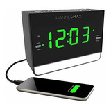 Radio Reloj Despertador Hx128cr  Radio Pll Fm  Pantalla...