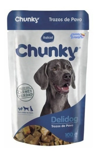 Chunky Delidog Trozos De Pavo | Alimento Para Perro X 100 Gr