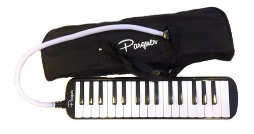 Melodica A Piano Parquer 32 Notas Negra Con Funda Manguera