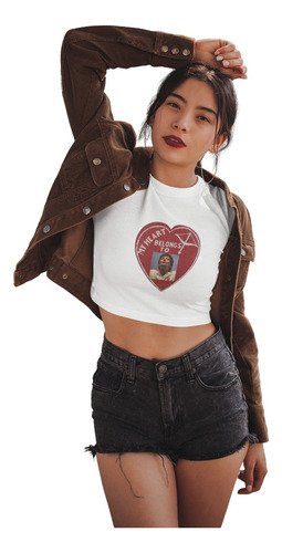 Playera Crop Top De Louis Tomlinson Corazón Foto