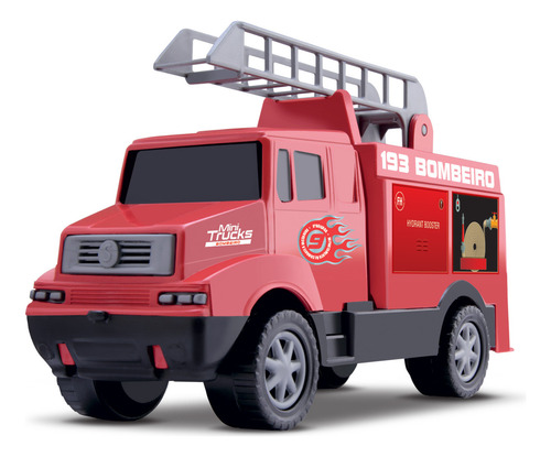 Caminhão De Bombeiro Brinquedo Mini Truck Menino - Samba Toys