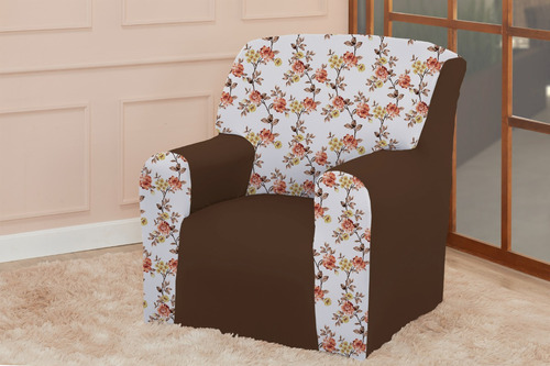 Capa Poltrona Papai Sofa 1 Lugar Coladinha Mista Estampada