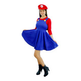 Disfraz Vestido Mario Bros Dama
