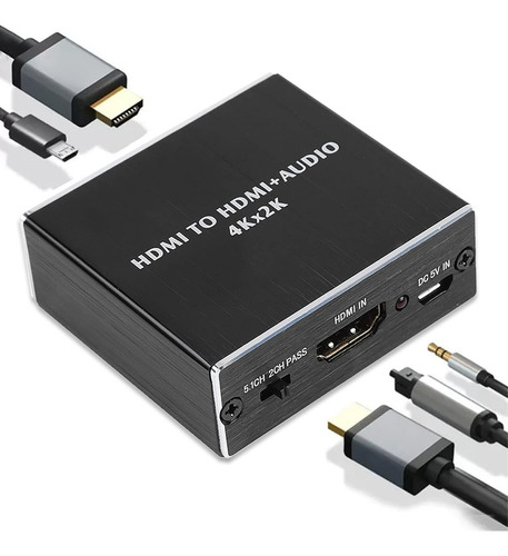 Hdmi Extractor De Audio Divisor Óptico Spdif Coaxial 3.5mm