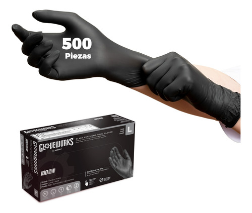 Guantes De Nitrilo Vinil Sin Polvo Azul Negro Libre De Latex