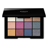 Kiko - Paleta De 12 Sombras Colores Smokey Negro Azul Claros