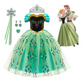 Disfraz De Princesa Anna Frozen Falda De Fiestas Para Niñas