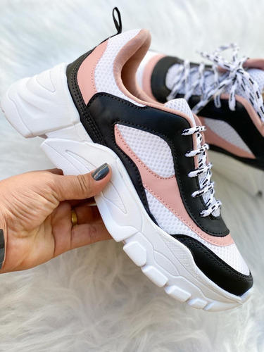 Tênis Feminino Dad Sneakers Chunky Colors Blogueiras