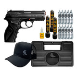 Pistola Ar Co2 C11 6.0mm + Boné Tucker  + Case + Kit Recarga