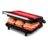 Grill Elétrico Master Press Mondial Red Ceramic Pg01-rc 127v