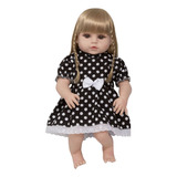  Cegonha Reborn Dolls  Vestido Bolinha Preto