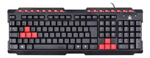 Teclado Gamer Vinik Dragon V2 Qwerty Português Brasil Cor Preto E Vermelho