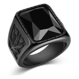 Elegante Anillo De Acero Inoxidable Para Hombre