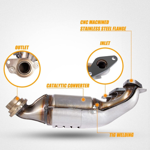 Conversor Catalitico Acero Inoxidable Para Honda Civic Foto 2