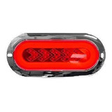 Plafon Led Aro Gel Secuencial Brida Cromada Rojo Y Ambar