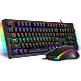 Combo Teclado Y Mouse Gaming Redragon S117 Rgb (104 Teclas)