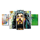 Cuadro Triptico Moderno Jesus Colores Decoracion