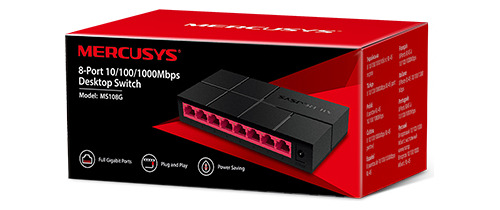 Switch Mercusys Ms108g 8 Puertos Rj-45 A 10/100/1000 Mbps