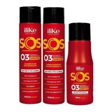 Kit Sos Antiemborrachamento Ilike Shampoo+condic+mascara