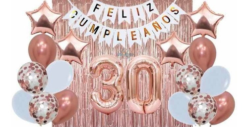 Combo De Globos Cumpleaños Súper Completo Decoración Números