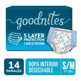 Huggies Goodnites Mediano P/m 14 Unidades Ropa Interior