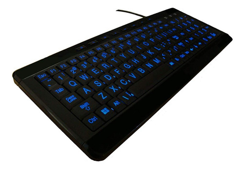 Teclado  Iluminado Led Usb De Impresión De Fuente Grande