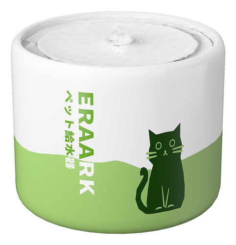 Eraark Fuente De Agua De Ceramica Para Gatos, Dispensador De