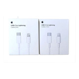 Pack X2 Cables Original Para iPhone C A Lighting 1 Y 2 Mts.