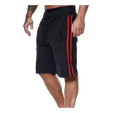 Calça De Moletom Masculina Elástica, Esportiva, Listrada, Bo