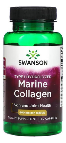 Colágeno Hidrolizado Tipo I 400 Mg/60 Capsulas Swanson