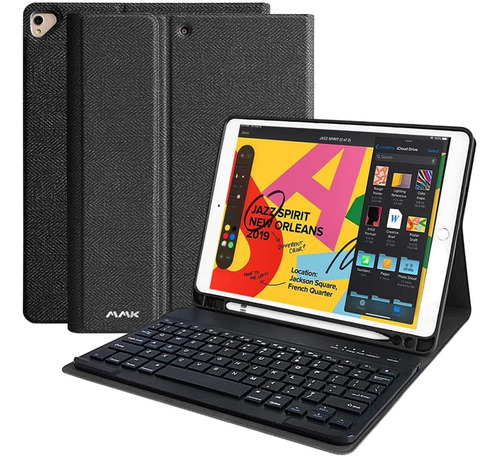 Funda Y Teclado Bt Para iPad 10.2  Pro 10.5  9ª/8ª/7ª Negro