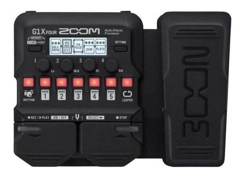 Zoom G1x Four Pedal Multi-efectos Para Guitarra Color Negro