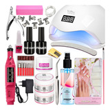 Kit De Unhas Gel Material P/ Fazer Alongamento Profissional