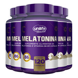 Kit 5 Melatonina + B6 Unilife 120 Cápsulas