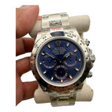 Reloj Premium Maquina Eta Rolex Daytona Suizo  Acero / Azul